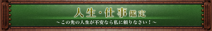 人生・仕事鑑定 〜この先の人生が不安なら私に頼りなさい!〜