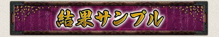 結果サンプル 結果サンプル
