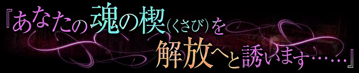 『あなたの魂の楔(くさび)を解放へと誘います……』