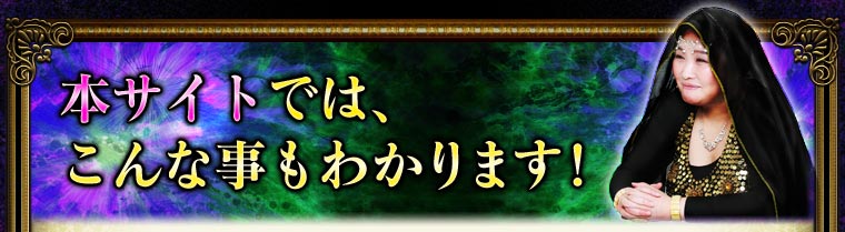 本サイトでは、こんな事もわかります!