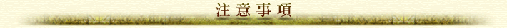注意事項 注意事項